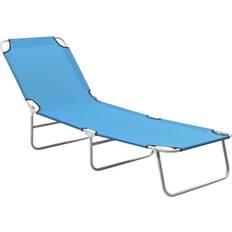 Ihopfällbar - Metall Solsängar vidaXL 310329 - Turquoise Blue