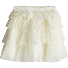 Polyamide Skirts Children's Clothing H&M Flounced Organza Skirt - Cream (1239484001)