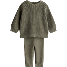 H&M Cotton Knit Set 2-piece - Khaki Green (1232231003)