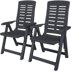 Lounge - Plaster Stolar vidaXL 43897 - Antracit 2-pack Positionsstol