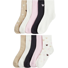 H&M Socks 10-pack - White/Beige Hearts (1268623006)