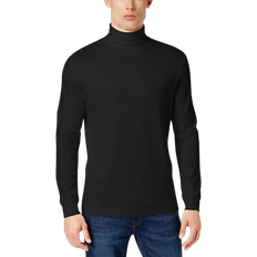 Club Room Men's Solid Turtleneck Shirt - Deep Black