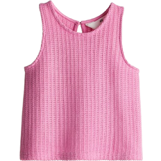 M Linnen Barnkläder H&M Rosa Textured-Knit Vest Top - Cerise