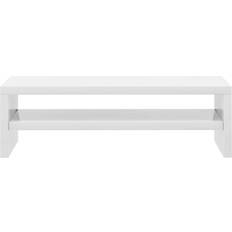vidaXL Display Stand High Gloss White TV Bench 42x13cm