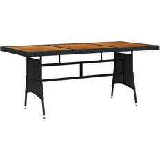 Wood Garden Table vidaXL 318694 - Black