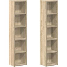 vidaXL 802699 Sonoma Oak Book Shelf 36.8" 2pcs