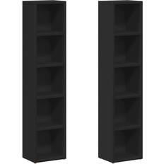 VidaXL Hylder vidaXL 802697 Black Book Shelf 36.8" 2pcs