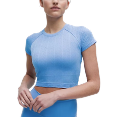 Lululemon Pointelle Cropped Short-Sleeve Shirt - Herringbone