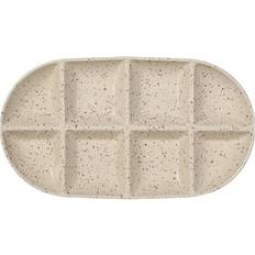 Sagaform Serving Dishes Sagaform Ditte Platter Large 20x36 cm Beige Burgundy Serving Dish
