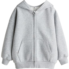 18-24M Hoodies Barnkläder H&M Oversized Zip Through Hoodie - Light Grey Marl (1280294011)