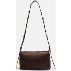 Stradivarius Brun Axelremsväska Med Nitar - Brown