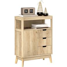 Homcom Brown Sideboards Homcom Modern Storage Cabinet For Living Room Sideboard