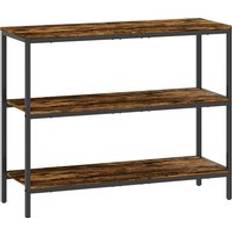 Homcom Brown Console Tables Homcom 3-Tier Rustic Brown Console Table