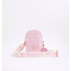 Barn Axelremsväskor River Island Girls Pink Heatseal Cross Body Bag