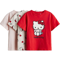 Multifärgade Barnkläder H&M Printed Jersey Tops - Red/Hello Kitty (0937175072)