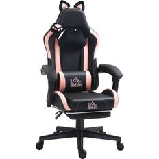 Gaming Chair With Footrest Black