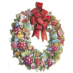Advent Calendars Caspari Entertaining Wreath Die Cut Advent Calendar