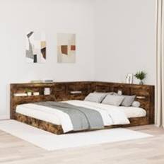 Berkfield Home Storage with Shelf Smoked Oak 200 cm Headboard