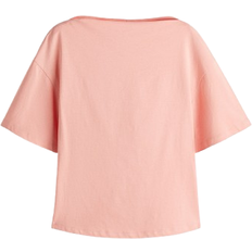 H&M Dame Top Bomuld Bådudskæring - Lys Rosa