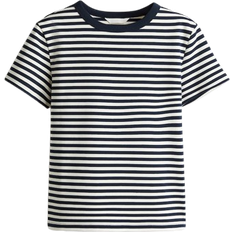 H&M Cotton T-shirt - Navy Blue/Striped