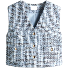 H&M Dame Vest I Bouclé - Blå