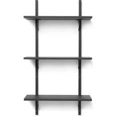 ferm LIVING Sector Black Ash/Black Brass Wall Shelf 54cm