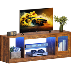 Metro Lane Led Retro Wood TV Bench 377.2x127cm