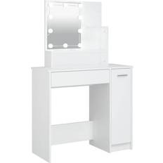 Træ Toiletborde vidaXL with LED White Dressing Table 35x86.5cm