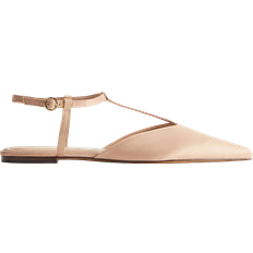 H&M Pointed Satin Sandals - Beige