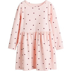 Kleider H&M Printed Cotton Dress - Light Pink/Hearts (1245392020)