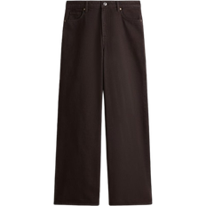 H&M Wide Regular Jeans - Dark Brown