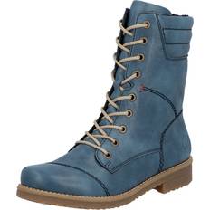 Rieker Blåa Snörkängor Rieker Schnürstiefelette Kaltfutter Absatz - Casual