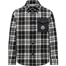 Moncler Shirts Moncler Enfant Checked Cotton Shirt - Black/White