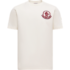 Moncler Men Tops Moncler Logo Cotton T-Shirt Men - White