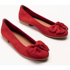 Tamaris Lågskor Tamaris Ballerina Med Rosett - Red