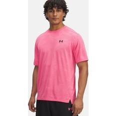 Pink - Sportswear Garment T-shirts Under Armour Tech Vent Jacq Short Sleeve - Super Pink/Black