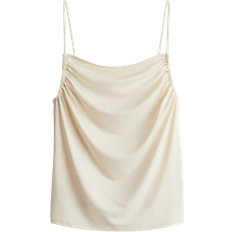 H&M Strap Top with Ruffles - Cream