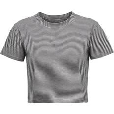 Black Diamond BD Stripe Crop Top Small - White Charcoal