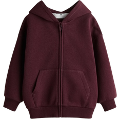 H&M Oversized Zip-Through Hoodie - Dark Red (1280294010)