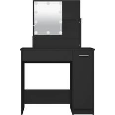 Svarta Sminkbord vidaXL 86.5x35x136 cm Sminkbord 35x86.5cm