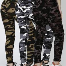 Gröna - Löpning Strumpbyxor & Stay-ups Temu Women's High-waisted Camo Print Leggings - Stretchy