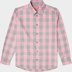 Diesel Shirts Diesel S-Simply-Check-HGBT Button Down Shirt - Grey