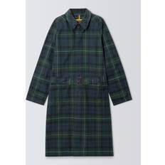 Polo Ralph Lauren Women Coats Polo Ralph Lauren Plaid Check Waxed Cotton Tartan Overcoat - Blue
