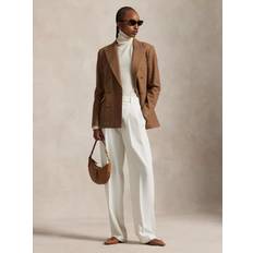 Polo Ralph Lauren Blazers Polo Ralph Lauren Double Breasted Herringbone Wool Blend Blazer - Brown