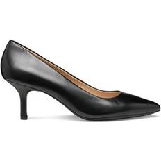 Low Heel Heels & Pumps Geox Kleopy Leather Court Shoes - Noir