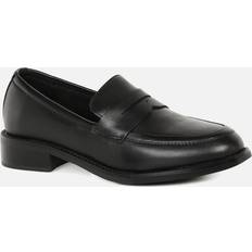 Lågskor Start-rite Senior Girls Milan Leather Slip-On Loafter Shoes - Black