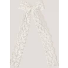 Headbands Children's Clothing on sale Monsoon Lacey Long Tie Bow Hair Clip - Ivory