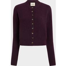 Everheart Cashmere Crewneck Cardigan - Burgundy
