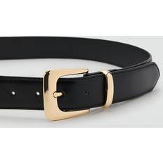 Mango Dam Accessoarer Mango Metal Buckle Belt Woman - Black