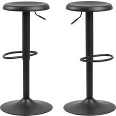 Act Nordic Finch Matt Black Bar Stool 80cm 2pcs
